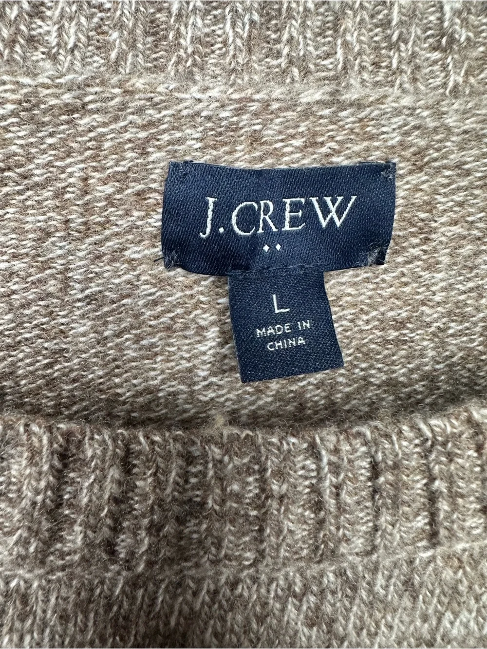 J. Crew Men's Crewneck Sweater in Marled Taupe